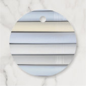 ブルー魅力的フローラベビーシャワーありがとう フェイバータグ (裏面)