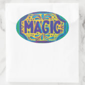 ブルー魔法 楕円形シール (バッグ)