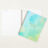 ブルー鮮やかアンドグリーン抽象芸術アートプランナー プランナー手帳 (ディスプレー)