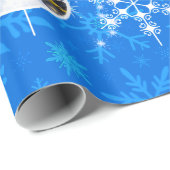 ブルー鮮やかクリスマスかハヌカ族の写真 ラッピングペーパー (ロールコーナー)