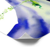 ブルー鮮やかス、ブライダルカスケーディングブーケ2、 ポスター (角)