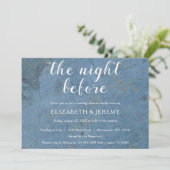 ブルー鮮やかテクスチャリハーサルディナー招待状 招待状 (スタンド正面)