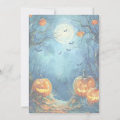 ブルー鮮やかパンプキンハロウィーン 招待状 (裏面)