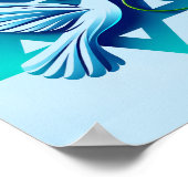 ブルー鳩とデービッド・ピースのスター ポスター (角)