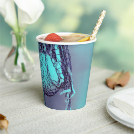 ブルー10代のバースデーパーティーネット&バレーボールスポーツ 紙コップ