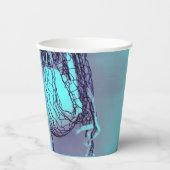 ブルー10代のバースデーパーティーネット&バレーボールスポーツ 紙コップ (正面)