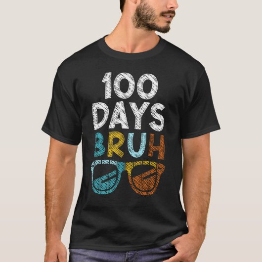 ブルー100日の学校100日目 Tシャツ (正面)