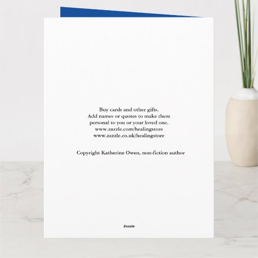 ブルー17誕生日フォトカードの孫娘10代の カード (裏面)