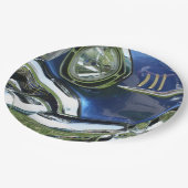 ブルー1957シェヴィンテージカー ペーパープレート (アングル)