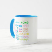 ブルー2トーンマージャマグ マグカップ (正面左)