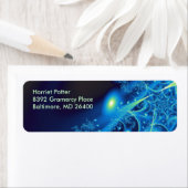 ブルー2抽象芸術アート ラベル (インサイチュ)