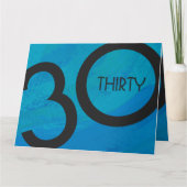 ブルー30 Decade誕生日 カード (正面)