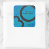 ブルー30 Decade誕生日 スクエアシール (バッグ)