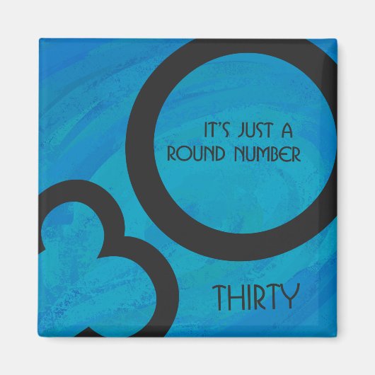 ブルー30 Decade誕生日 マグネット (正面)