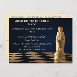 ブルー30th誕生日パーティーチェス司教 招待状