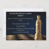ブルー30th誕生日パーティーチェス王 招待状 (正面)