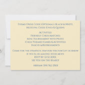 ブルー30th誕生日パーティーチェス王 招待状 (裏面)