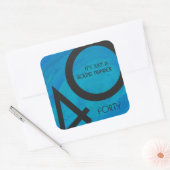 ブルー40 Decade誕生日 スクエアシール (封筒)