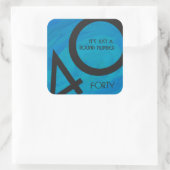 ブルー40 Decade誕生日 スクエアシール (バッグ)