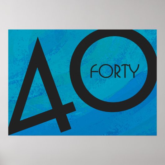 ブルー40 Decade誕生日 ポスター (正面)