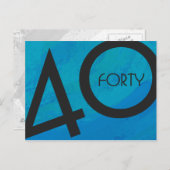 ブルー40 Decade誕生日 ポストカード (正面/裏面)
