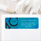 ブルー40 Decade誕生日 ラベル (インサイチュ)