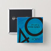 ブルー40 Decade誕生日 缶バッジ (正面&裏面)