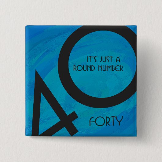 ブルー40 Decade誕生日 缶バッジ (正面)