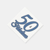 ブルー50と素晴らしい50th誕生日パーティー スタンダードカクテルナプキン (角)