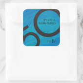 ブルー50 Decade誕生日 スクエアシール (バッグ)