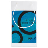 ブルー50 Decade誕生日 スモールペーパーバッグ (裏面)