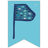 ブルー50thハッピーバースデーバンティン バンティングフラッグ (第3の旗)