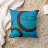 ブルー60 Decade誕生日 クッション (ブランケット)