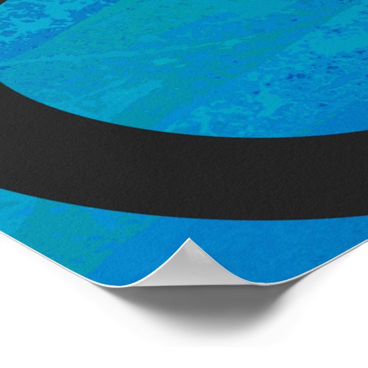 ブルー60 Decade誕生日 ポスター (角)