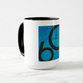 ブルー60 Decade誕生日 マグカップ (正面左)