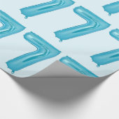 ブルー7バルーンラッピング紙 ラッピングペーパー (角)