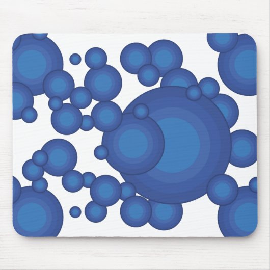 ブルー70年代のスタイリングサークル マウスパッド (正面)