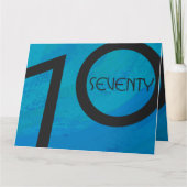 ブルー70 Decade誕生日 カード (正面)