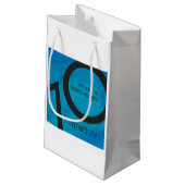 ブルー70 Decade誕生日 スモールペーパーバッグ (裏面アングル)