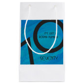 ブルー70 Decade誕生日 スモールペーパーバッグ (正面)