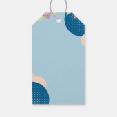 ブルー かわいい 森のベイビーオウル ベイビーシャワー ギフトタグ (裏面)