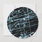 ブルー（ばちゃばちゃ）跳ねるスターバーバルミツワー招待状 招待状 (裏面)