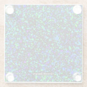 ブルー（ばちゃばちゃ）跳ねる – グラスコースター ガラスコースター (裏面)