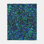 ブルー（ばちゃばちゃ）跳ねる-フリースブランケット フリースブランケット (正面)