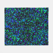 ブルー（ばちゃばちゃ）跳ねる-フリースブランケット フリースブランケット (正面(横))