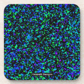 ブルー（ばちゃばちゃ）跳ねる – プラスチックコースター コースター (正面)