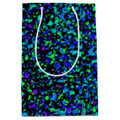 ブルー（ばちゃばちゃ）跳ねる-抱き枕 ミディアムペーパーバッグ (正面)