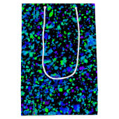 ブルー（ばちゃばちゃ）跳ねる-抱き枕 ミディアムペーパーバッグ (裏面)