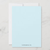 ブルー アイスクリーム コーン 誕生日 招待状 (裏面)