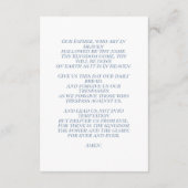 ブルー&アイビーフォト葬儀写真祈りの言葉 エンクロージャーカード (裏面)